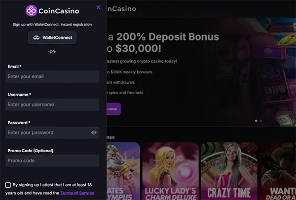 Slot games at CoinCasino